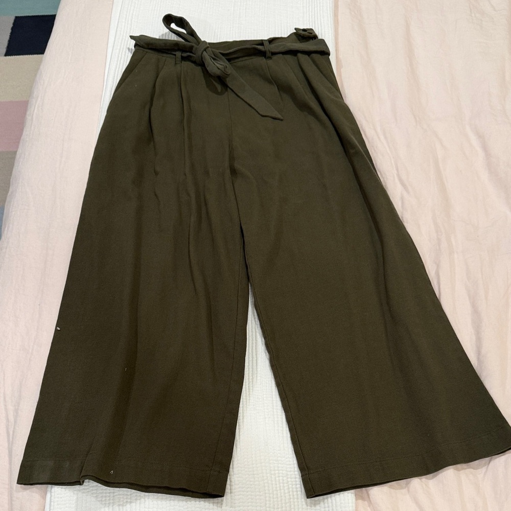 Rag Poets Green Wide Leg Pants